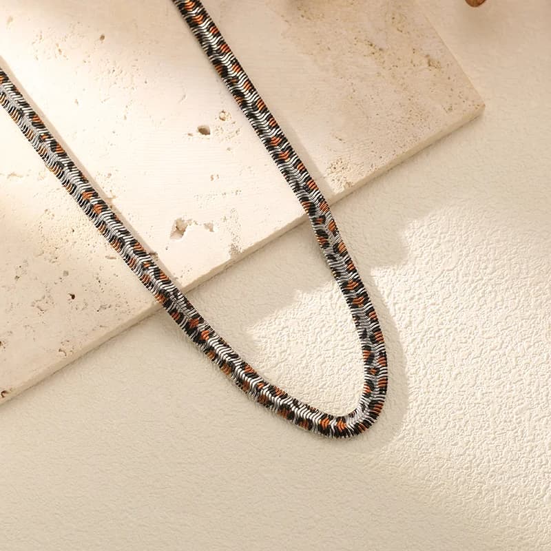 Snake Pattern Chain Stainless Steel Necklace