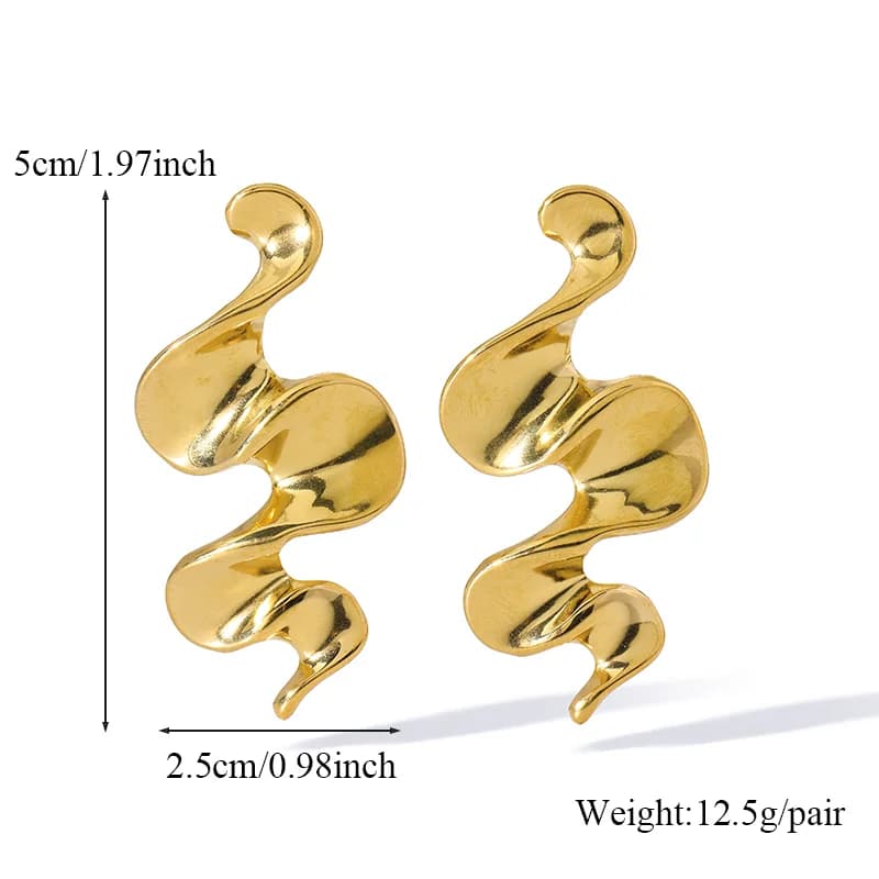 Brincos Pendentes Exagerados com Charm de Cobra