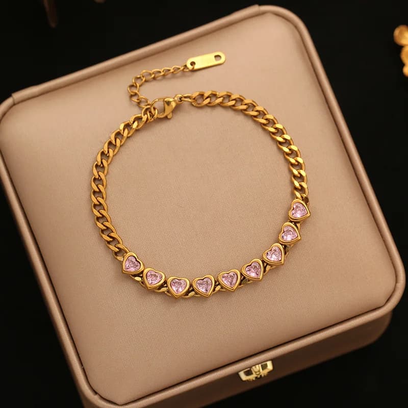 Twisted Zirconia Chain Bracelet