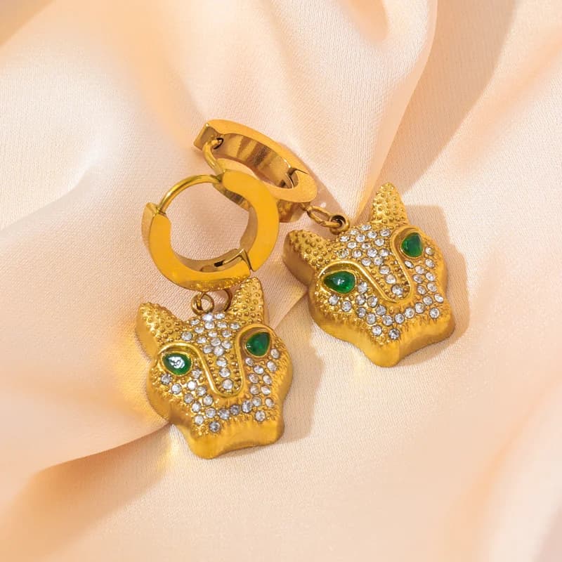 Gold Geometric Drop Earrings