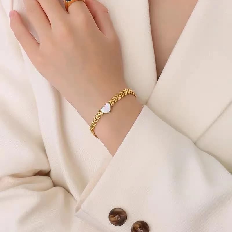 Pulseira de Corrente Metálica Leve para Mulheres