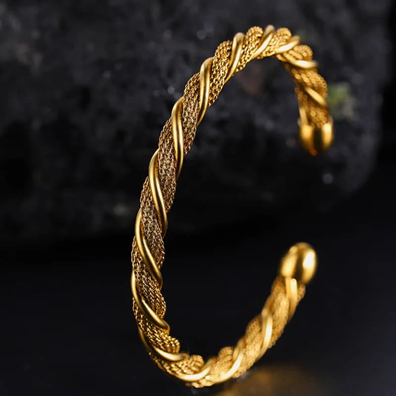 Pulseira de Camadas com Zircônia em Aço Inoxidável 316L