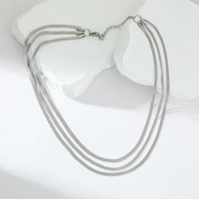Gold Multilayer Chain Collar Necklace
