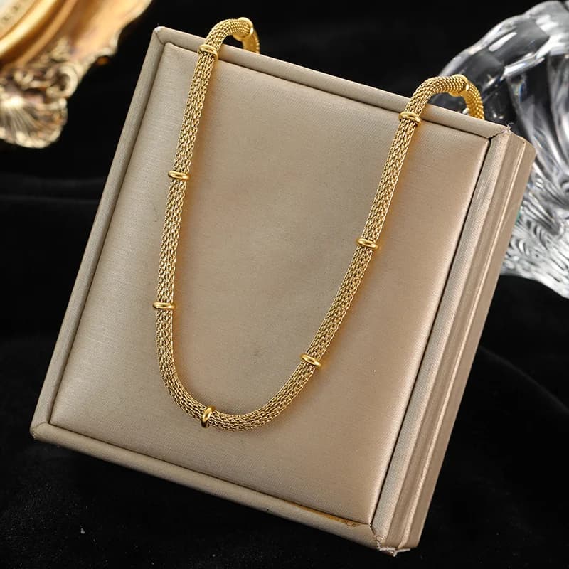 Rust Proof Link Chain Collar Necklace