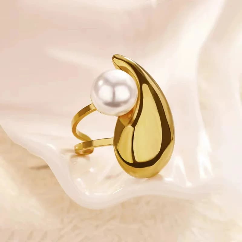 Open Adjustable Ring, 18K Gold Plated Stainless Steel