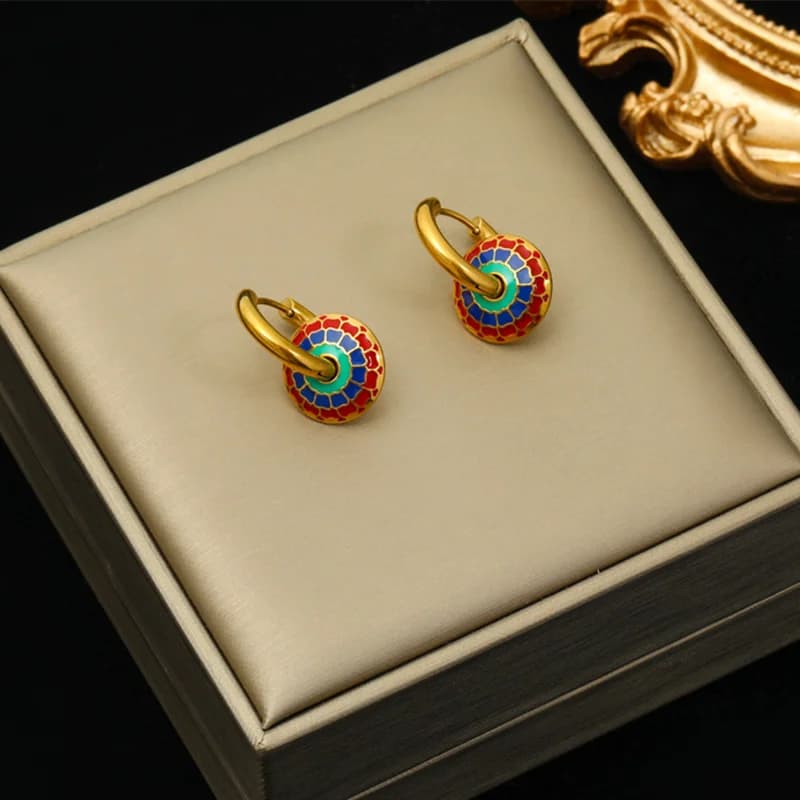 Vintage Flower Necklace and Earring Set