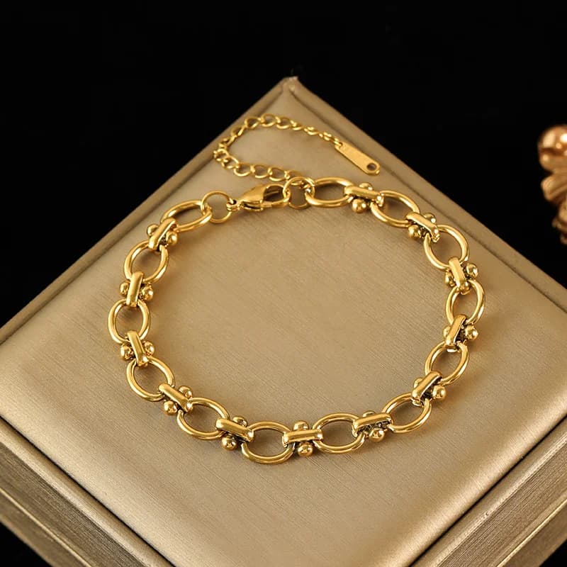 Light Metal Chain Bracelet Bangle for Women