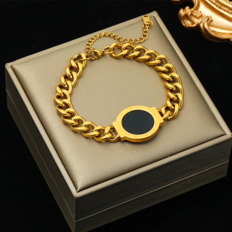 Gold Color Multi-Layer Stainless Steel Chain Bracelet