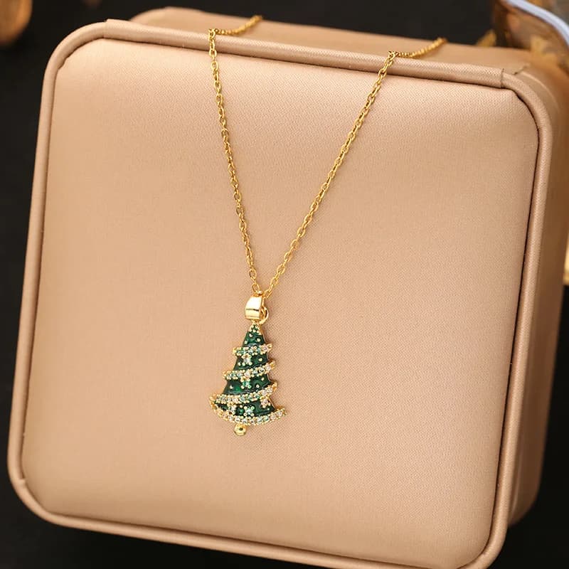 Snowman Enamel Pendant Necklace