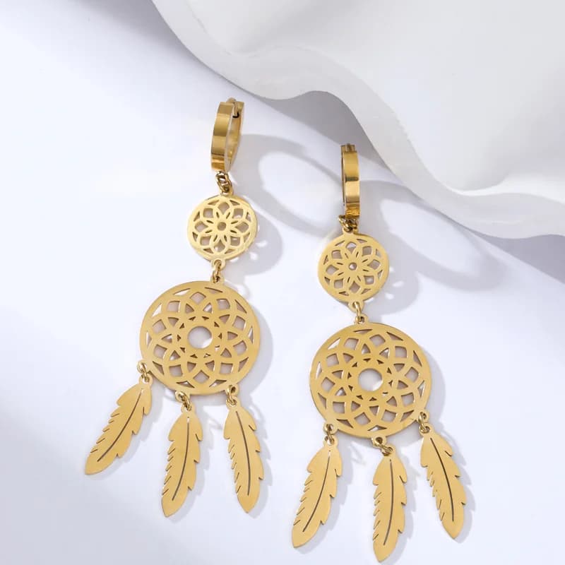 Brincos Pendentes Sonhador de Pena