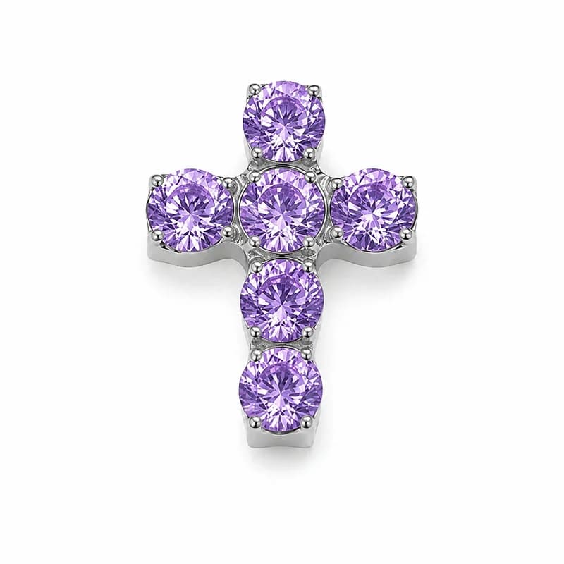 Piercing Corporal em Titânio Cruz Espiral com Zircônia