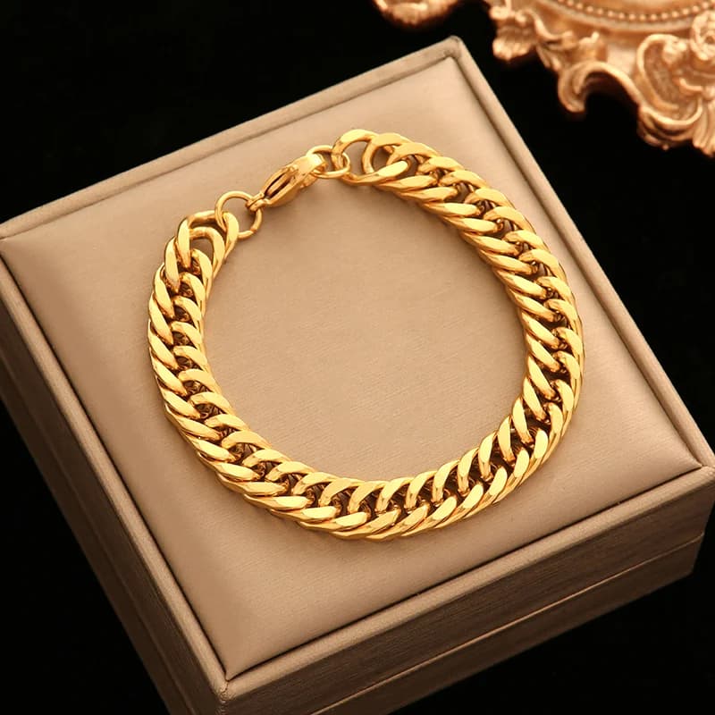 Gold Cuban Link Bracelet